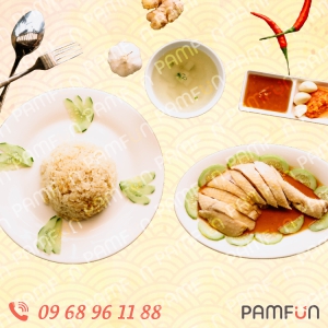 Cơm Gà Hải Nam Singapore Luộc Phần Đùi Góc tư