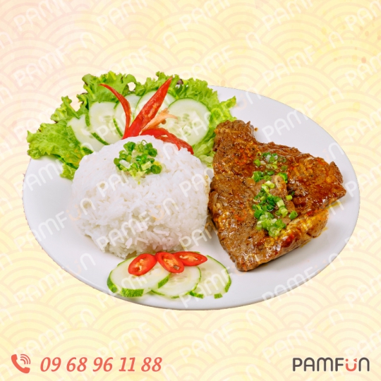 Cơm Trắng Thịt Heo Nướng
